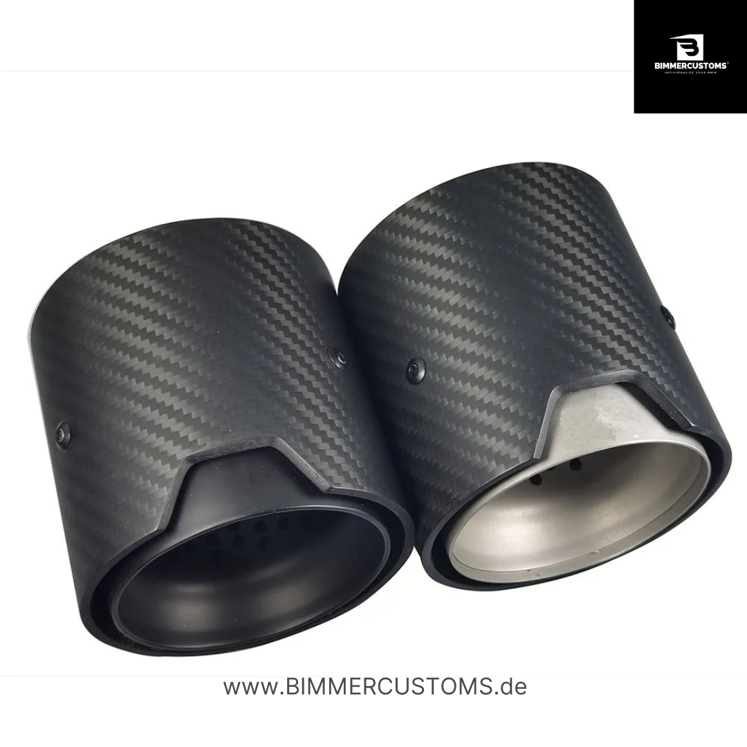 BIMMERCUSTOMS CARBONFIBER AUSPUFFBLENDE PASSEND FÜR BMW M2 M3 M4 F87 F80 F82 F83