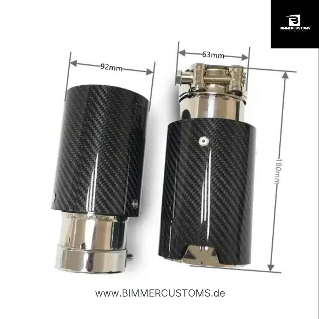 BIMMERCUSTOMS CARBONFIBER AUSPUFFBLENDE PASSEND FÜR BMW M2 M3 M4 F87 F80 F82 F83