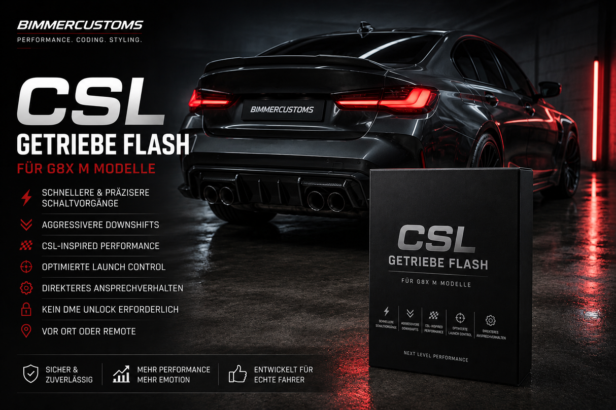 BIMMERCUSTOMS CSL Getriebe Flash für BMW G8X M Modelle M2 M3 M4 G87 G80 G81 G82 G83