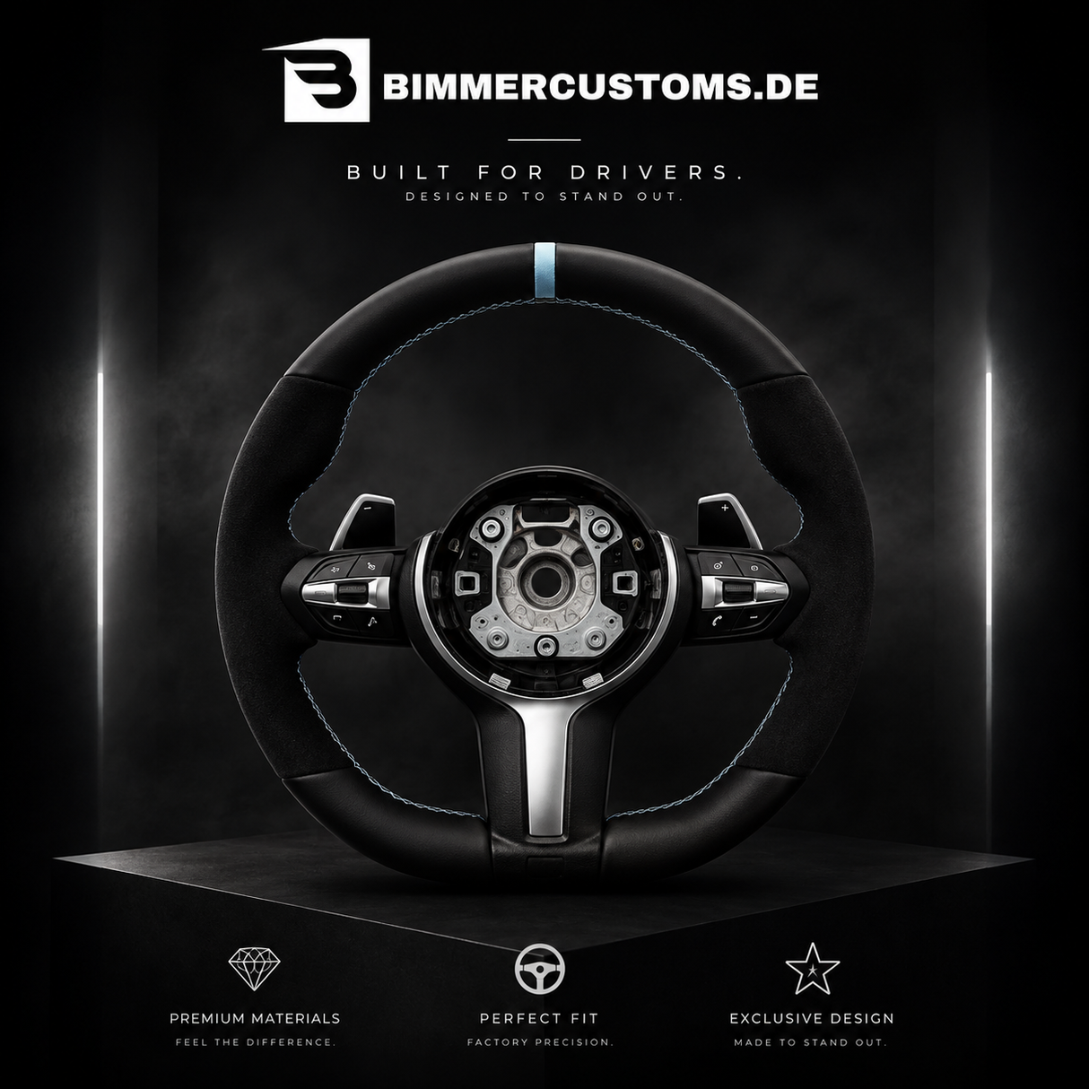 Performance Lenkrad für BMW F20 F22F30 F31 F87 F80 F82 F83 Reihe – Individuell konfigurierbar