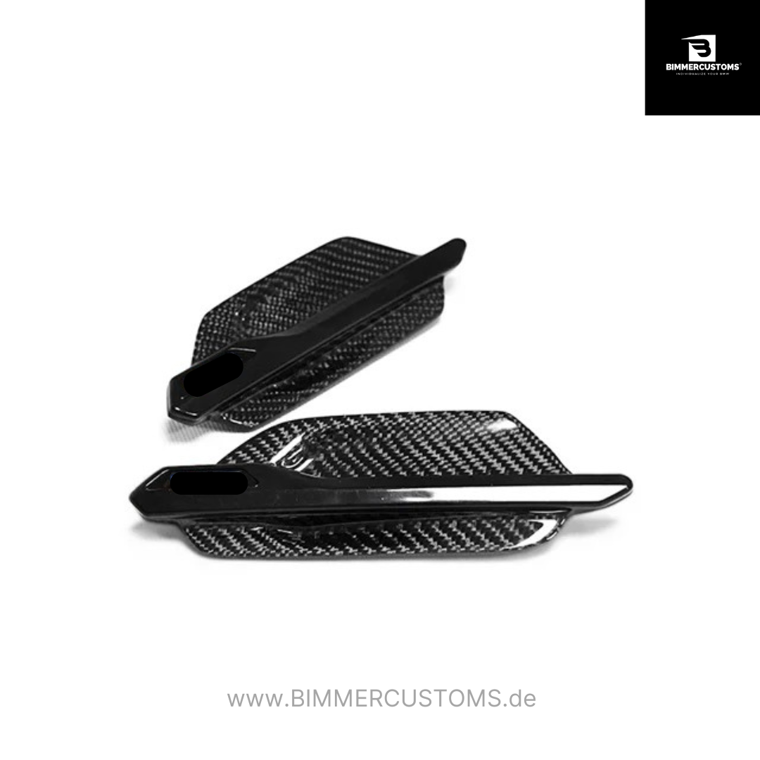 BIMMERCUSTOMS CARBONFIBER KOTFLÜGEL FENDER EMBLEME EINSÄTZE FÜR BMW M2 F87 COMPETITION