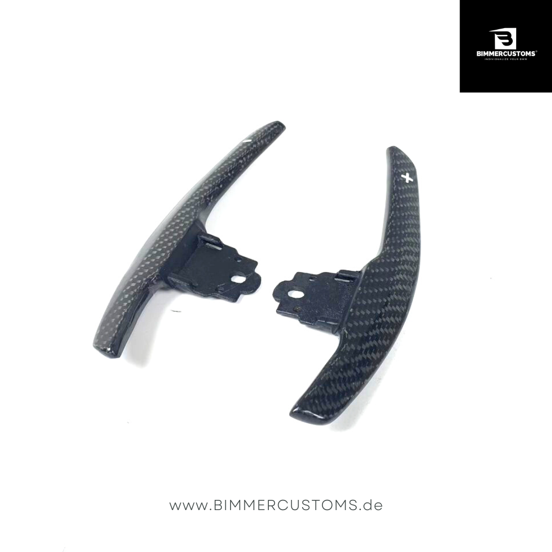 BIMMERCUSTOMS CARBONFIBER PADDLES WHITE LINE PASSEND FÜR BMW 1er 2er 3er 4er 5er 6er M2 M3 M4 M5 F20 F21 F22 F30 F31 F36 F80 F82 F83 F10 F11