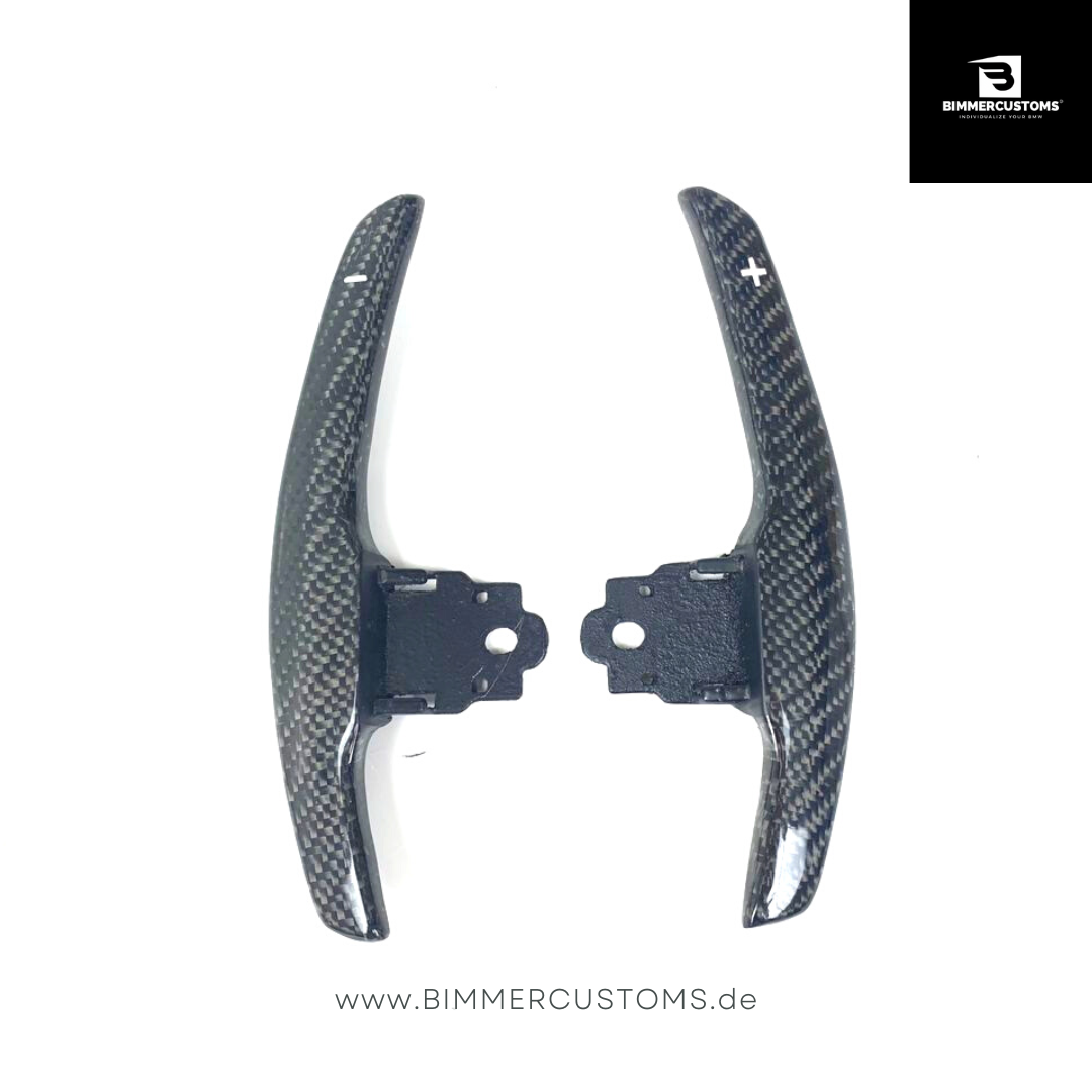 BIMMERCUSTOMS CARBONFIBER PADDLES WHITE LINE PASSEND FÜR BMW 1er 2er 3er 4er 5er 6er M2 M3 M4 M5 F20 F21 F22 F30 F31 F36 F80 F82 F83 F10 F11