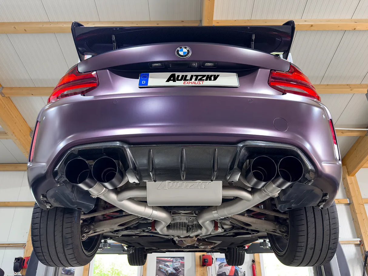 Aulitzky Exhaust ECE Klappen Abgasanlage 3” (76mm) für BMW M2 Competition & M2 CS F87 | S55