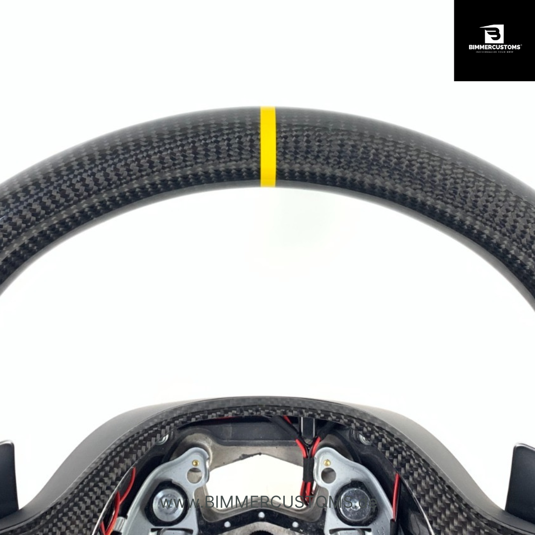 BIMMERCUSTOMS CARBONFIBER LEDER LENKRAD PASSEND FÜR BMW F40 G20 G21 G26 G80 G81 G82 G87 G83 F90