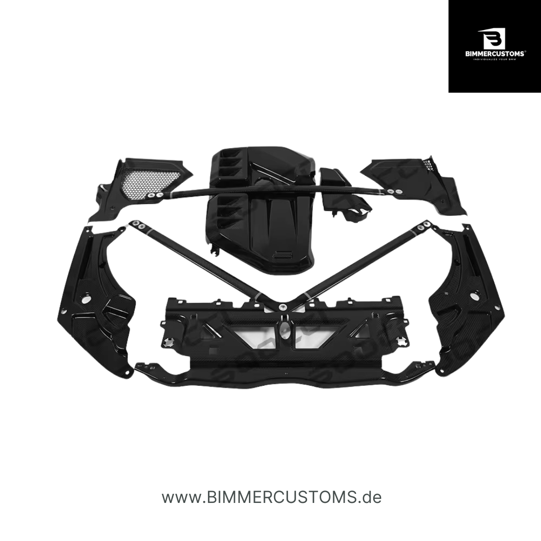 Echt-Carbon Engine Bay Upgrade Kit – Passend für BMW G87 / G80 G81 / G82 G83 (S58) | BIMMERCUSTOMS