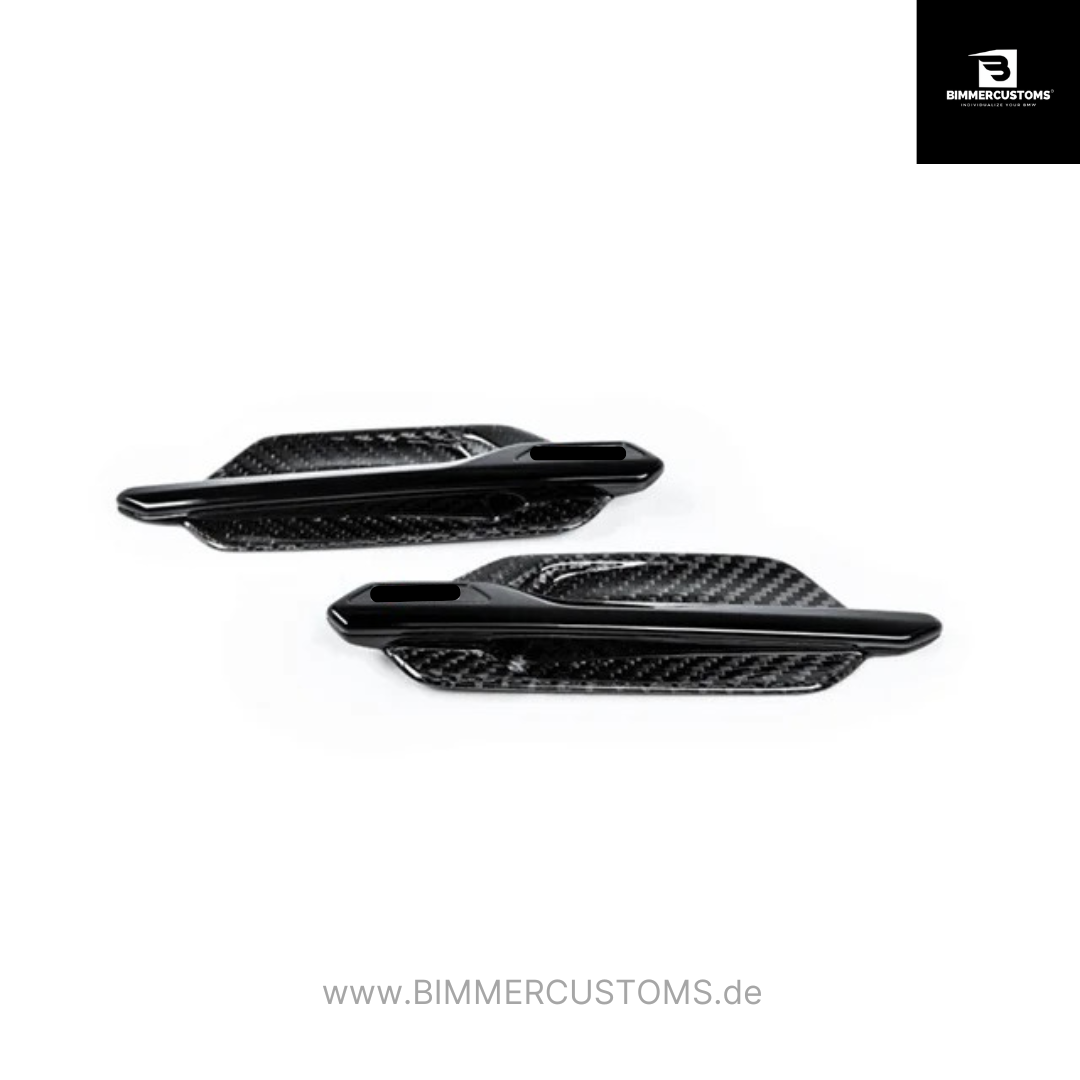 BIMMERCUSTOMS CARBONFIBER KOTFLÜGEL FENDER EMBLEME EINSÄTZE FÜR BMW M2 F87 COMPETITION