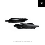 BIMMERCUSTOMS CARBONFIBER KOTFLÜGEL FENDER EMBLEME EINSÄTZE FÜR BMW M2 F87 COMPETITION