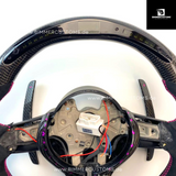 ALCANTARA CARBONFIBER LENKRAD MIT RACE DISPLAY PURPLE FLAKES PASSEND FÜR BMW M2 F87 M3 F80 M4 F82 F83 F20 F21 F22 F23 F30 F31 F32 F33 F36 Competition