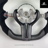 ALCANTARA CARBONFIBER MATT LENKRAD MIT RACE DISPLAY BLACK LINE PASSEND FÜR BMW M2 F87 M3 F80 M4 F82 F83 F20 F21 F22 F23 F30 F31 F32 F33 F36 Competition