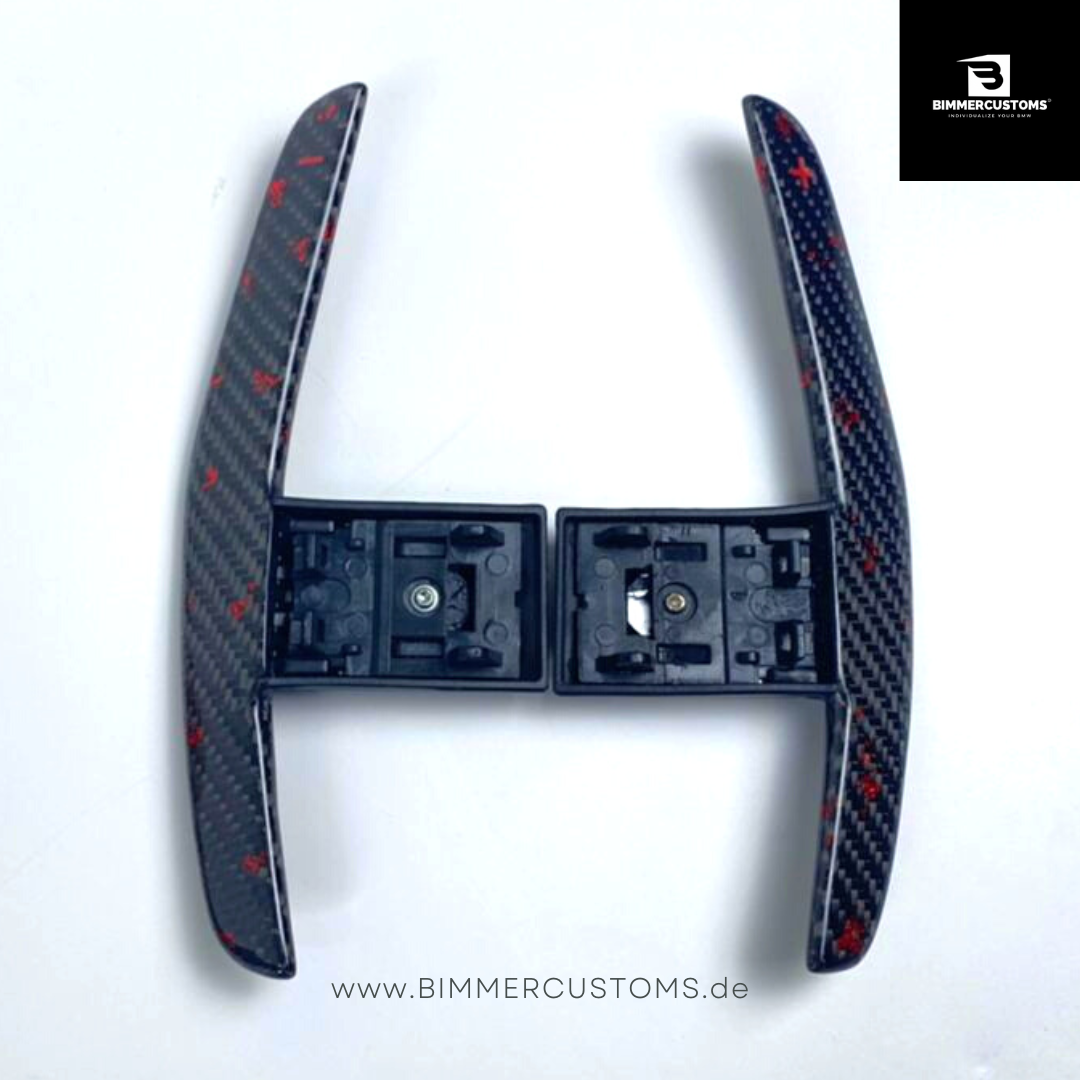 BIMMERCUSTOMS CARBONFIBER PADDLES FLAKES VERSION PASSEND FÜR BMW 1er 2er 3er 4er 5er 6er M2 M3 M4 M5 F20 F21 F22 F30 F31 F36 F80 F82 F83 F10 F11