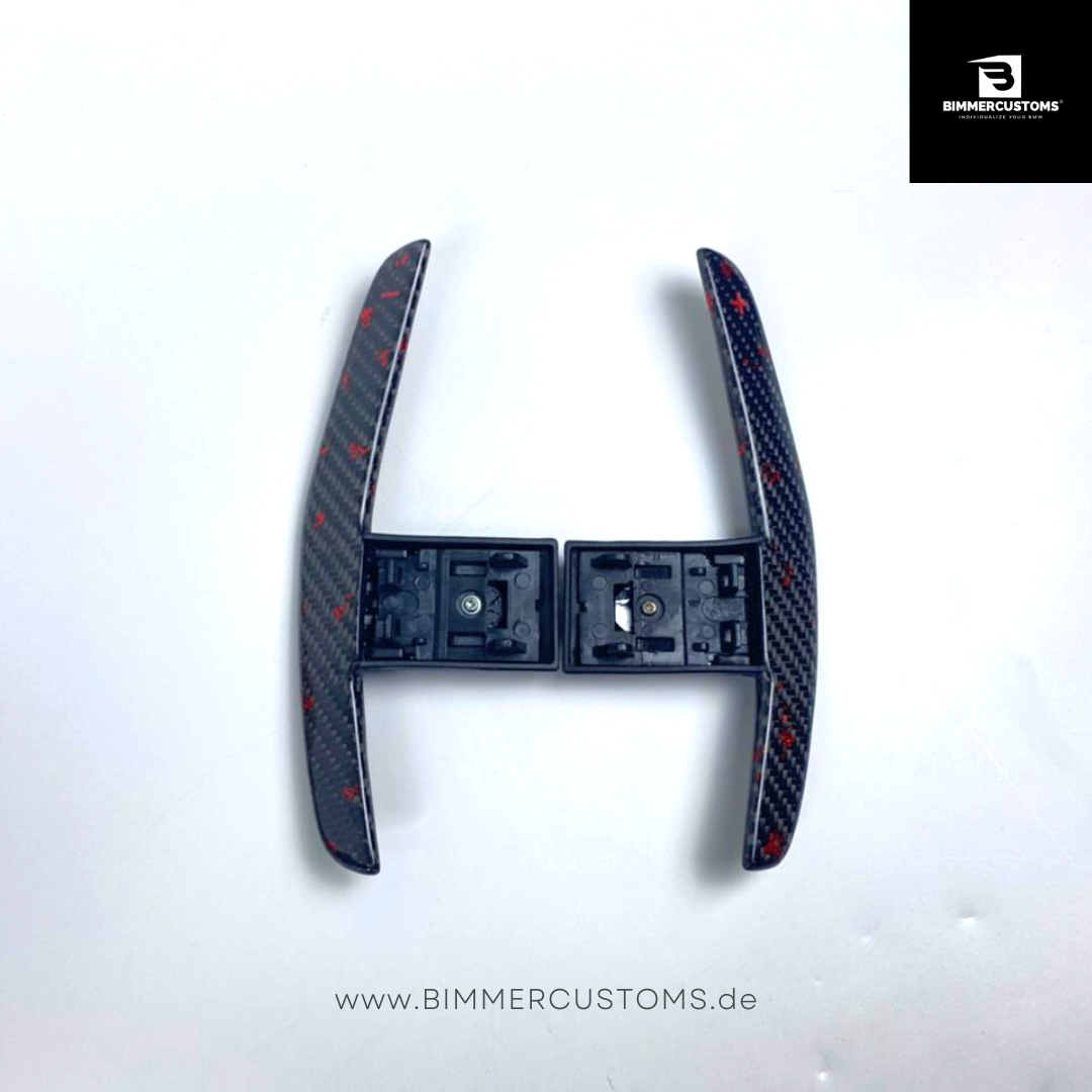 BIMMERCUSTOMS CARBONFIBER PADDLES FLAKES VERSION PASSEND FÜR BMW 1er 2er 3er 4er 5er 6er M2 M3 M4 M5 F20 F21 F22 F30 F31 F36 F80 F82 F83 F10 F11