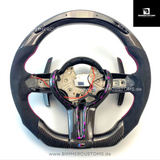 ALCANTARA CARBONFIBER LENKRAD MIT RACE DISPLAY PURPLE FLAKES PASSEND FÜR BMW M2 F87 M3 F80 M4 F82 F83 F20 F21 F22 F23 F30 F31 F32 F33 F36 Competition